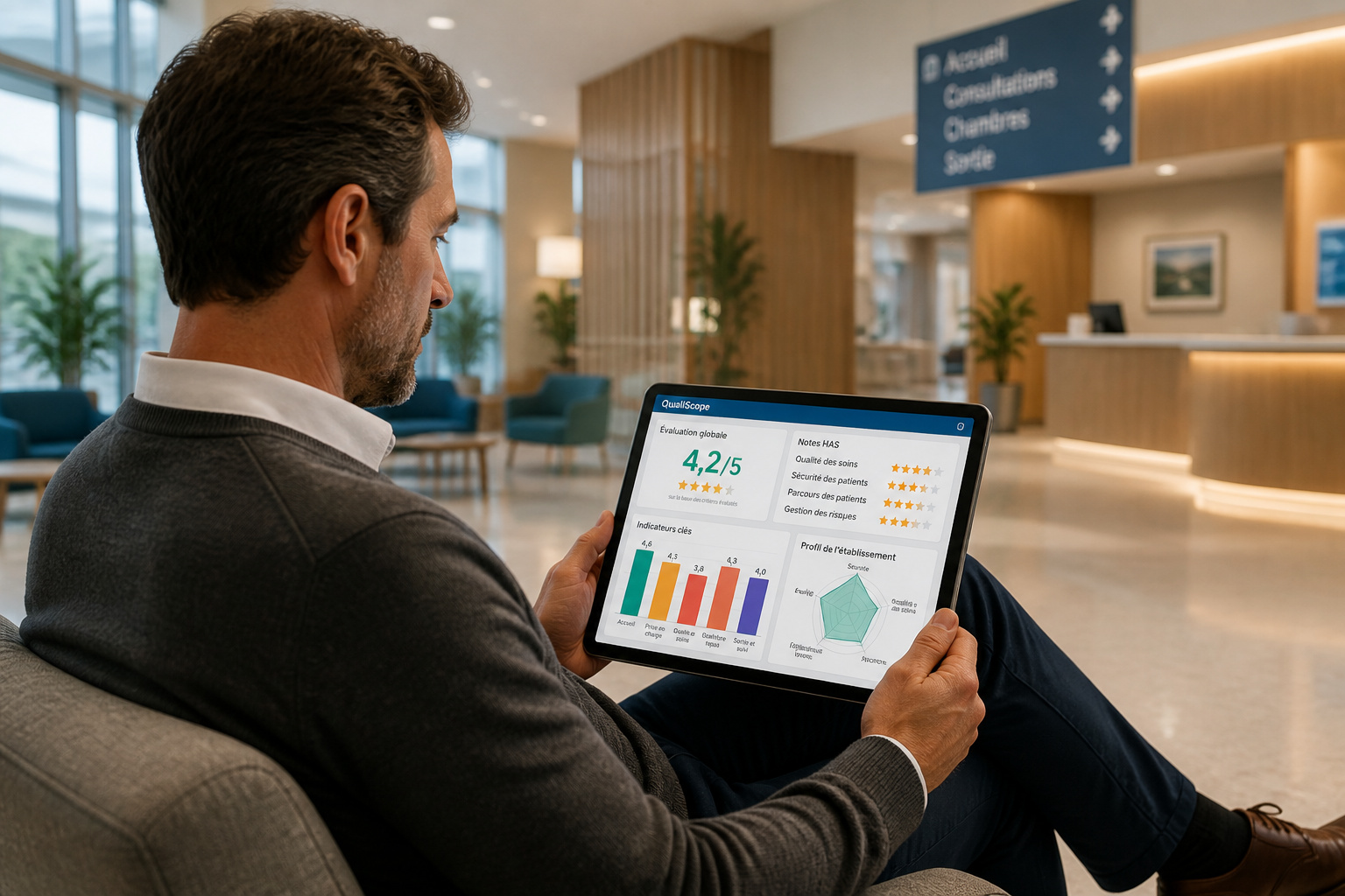 Analyse de la qualite hospitaliere sur tablette