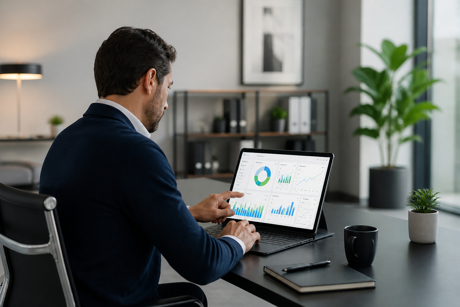 Analyse financiere moderne au bureau