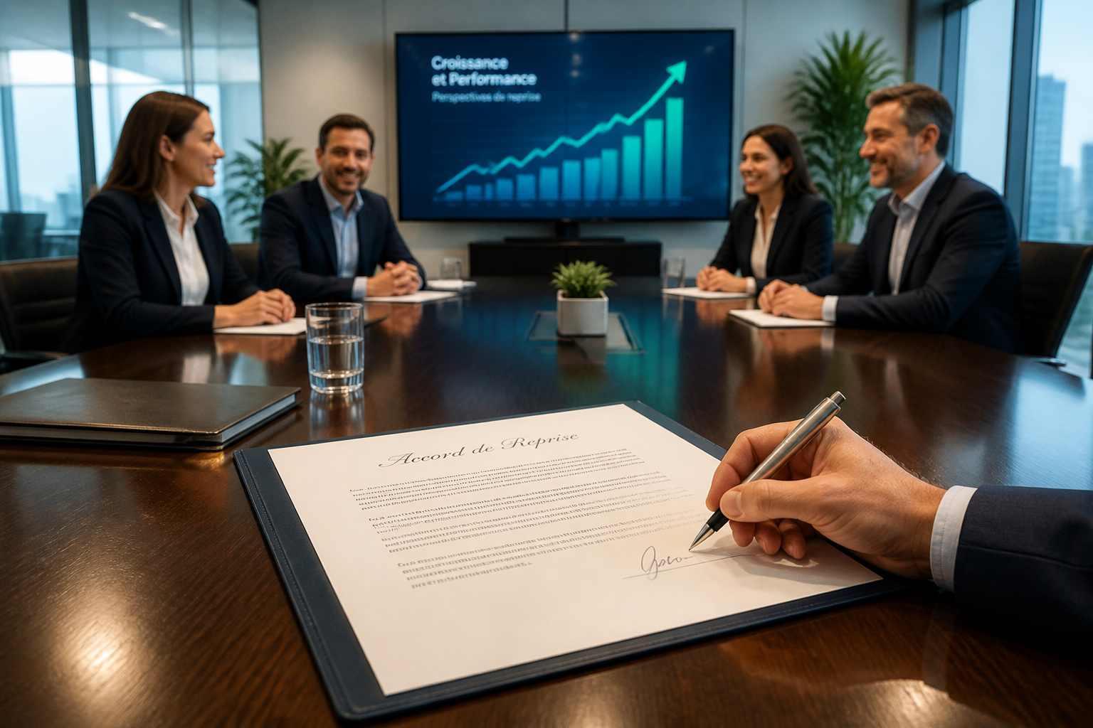 Accord de reprise signature et croissance