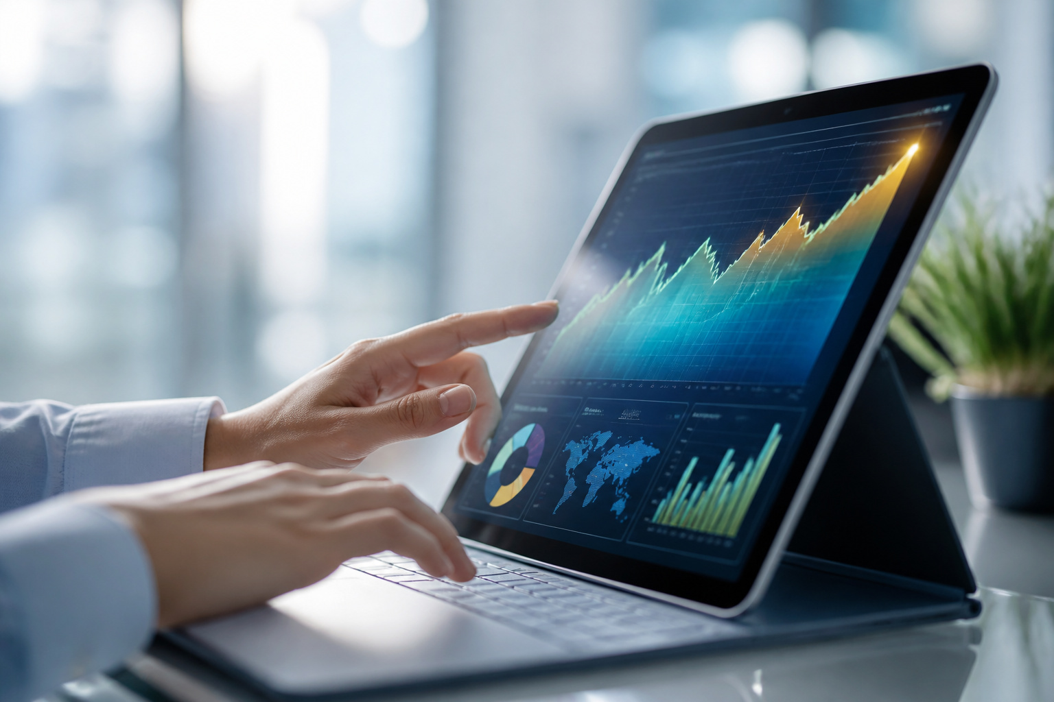 Analyse financiere sur tablette