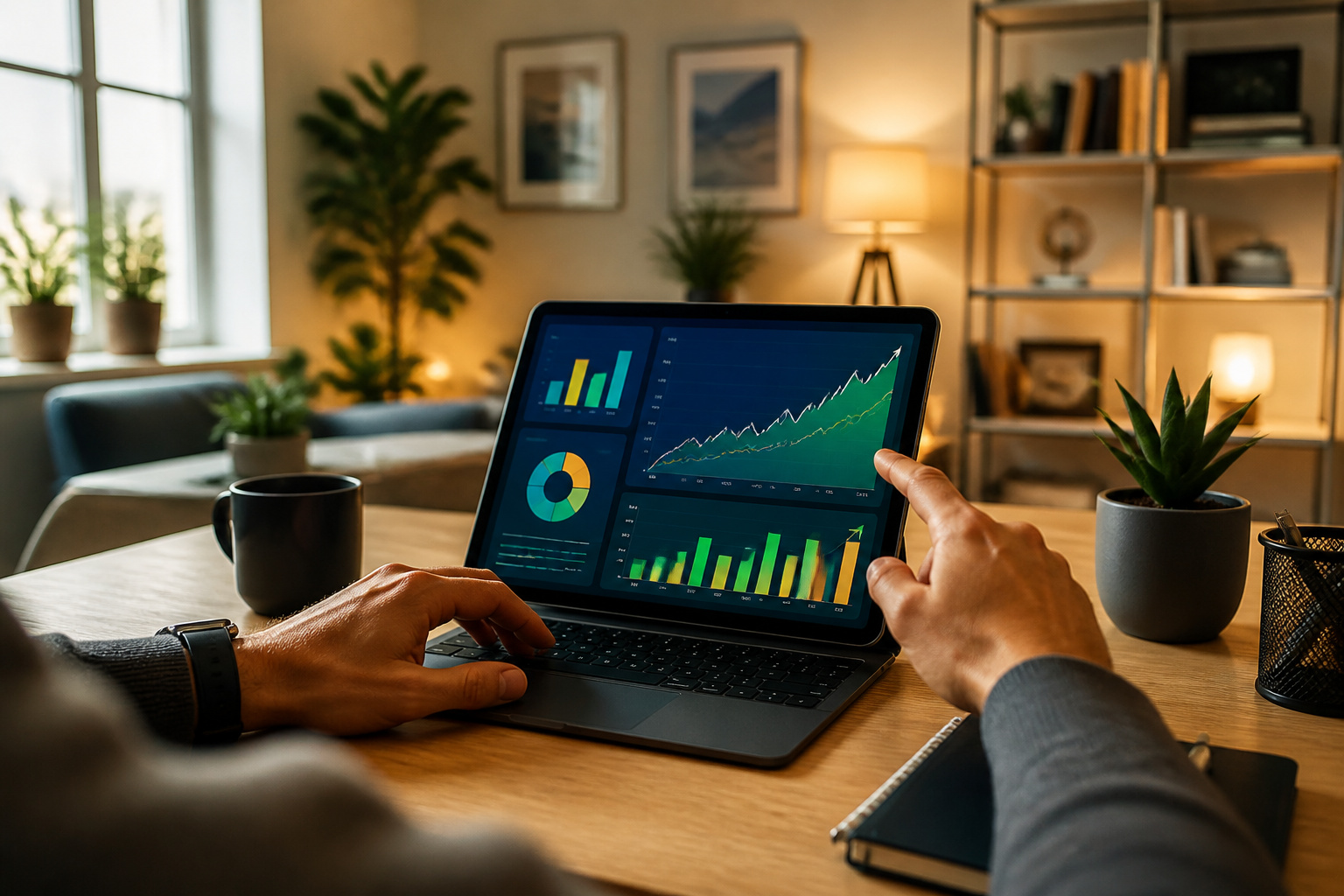 Analyse financiere sur tablette