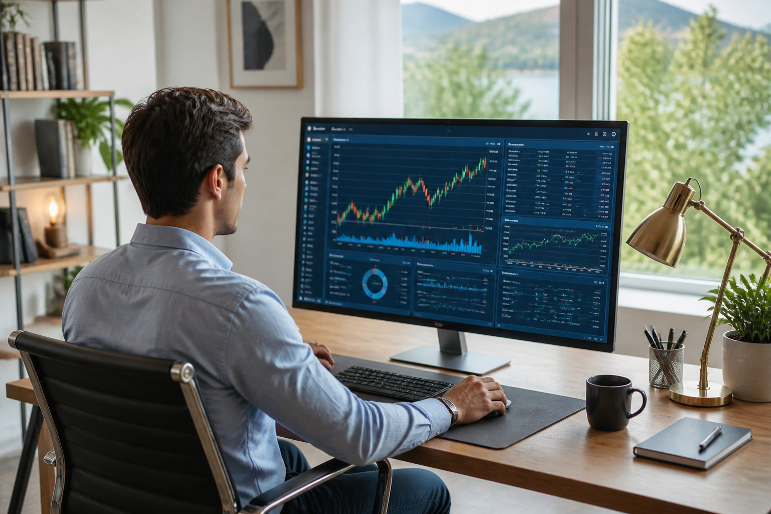 Analyse financiere sur ecran moderne